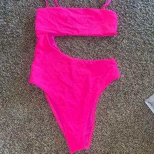 Frankie’s bikinis cut out one piece